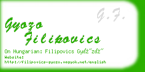 gyozo filipovics business card